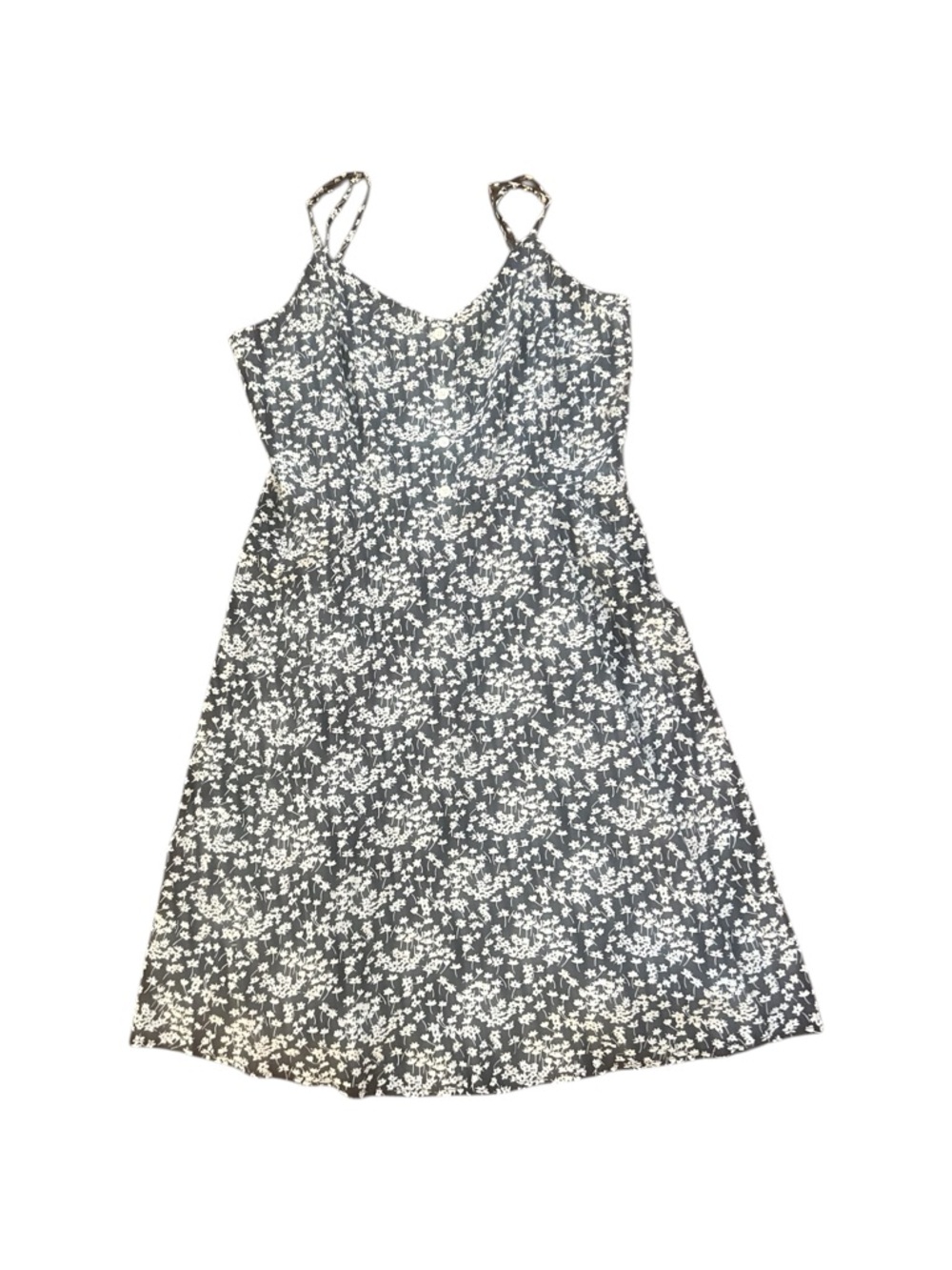 Gap Navy Floral Sundress Size 12 NWT Smocked Back Button Front